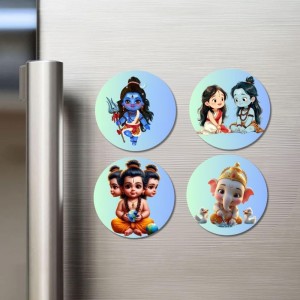 Shiva, Rama, Sita, Brahma, and Ganesha. Fridge Magnets 4 Piece Set | 3 Inch Round Wall Fridge Decor (F22849) Shiva, Rama, Sita, Brahma, and Ganesha. Fridge Magnets 4 Piece Set | 3 Inch Round Wall Fridge Decor (F22849)