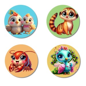 Snail, Fish, Spider, and Mosquito. Fridge Magnets 4 Piece Set | 3 Inch Round Wall Fridge Decor (F22867) Snail, Fish, Spider, and Mosquito. Fridge Magnets 4 Piece Set | 3 Inch Round Wall Fridge Decor (F22867)