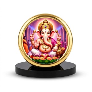 Car Desk/Table Top Lord Ganesha Metal Golden Photo Stand 2x2 Inches, Compact & Stylish Spiritual Display for Car, Home & Office (Pack of 1) (F18674) Car Desk/Table Top Lord Ganesha Metal Golden Photo Stand 2x2 Inches, Compact & Stylish Spiritual Display for Car, Home & Office (Pack of 1) (F18674)