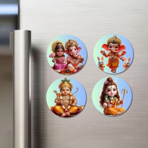 Lakshmi, Ganesha, Rama, and Shiva. Fridge Magnets 4 Piece Set | 3 Inch Round Wall Fridge Decor (F23196) Lakshmi, Ganesha, Rama, and Shiva. Fridge Magnets 4 Piece Set | 3 Inch Round Wall Fridge Decor (F23196)