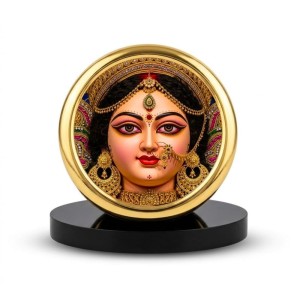 Car Desk/Table Top Maa Durga Metal Golden Photo Stand 2x2 Inches, Compact & Stylish Spiritual Display for Car, Home & Office (Pack of 1) (F18499) Car Desk/Table Top Maa Durga Metal Golden Photo Stand 2x2 Inches, Compact & Stylish Spiritual Display for Car, Home & Office (Pack of 1) (F18499)