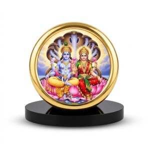 Car Desk/Table Top Lord Vishnu Lakshmi Metal Golden Photo Stand 2x2 Inches, Compact & Stylish Spiritual Display for Car, Home & Office (Pack of 1) (F18763) Car Desk/Table Top Lord Vishnu Lakshmi Metal Golden Photo Stand 2x2 Inches, Compact & Stylish Spiritual Display for Car, Home & Office (Pack of 1) (F18763)