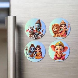 Krishna, Rama, and Ganesha. Fridge Magnets 4 Piece Set | 3 Inch Round Wall Fridge Decor (F22798) Krishna, Rama, and Ganesha. Fridge Magnets 4 Piece Set | 3 Inch Round Wall Fridge Decor (F22798)