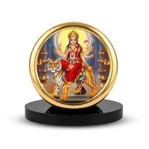Car Desk/Table Top Durga Matha Metal Golden Photo Stand 2x2 Inches, Compact & Stylish Spiritual Display for Car, Home & Office (Pack of 1) (F18812) Car Desk/Table Top Durga Matha Metal Golden Photo Stand 2x2 Inches, Compact & Stylish Spiritual Display for Car, Home & Office (Pack of 1) (F18812)