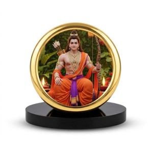 Car Desk/Table Top Lord Rama Metal Golden Photo Stand 2x2 Inches, Compact & Stylish Spiritual Display for Car, Home & Office (Pack of 1) (F18530) Car Desk/Table Top Lord Rama Metal Golden Photo Stand 2x2 Inches, Compact & Stylish Spiritual Display for Car, Home & Office (Pack of 1) (F18530)