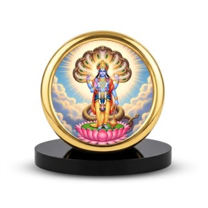 Car Desk/Table Top Lord Vishnu Metal Golden Photo Stand 2x2 Inches, Compact & Stylish Spiritual Display for Car, Home & Office (Pack of 1) (F18590) Car Desk/Table Top Lord Vishnu Metal Golden Photo Stand 2x2 Inches, Compact & Stylish Spiritual Display for Car, Home & Office (Pack of 1) (F18590)