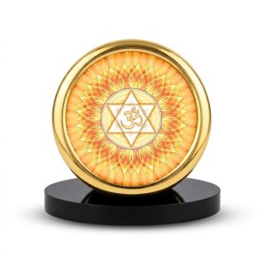 Car Desk/Table Top Om Symbol Metal Golden Photo Stand 2x2 Inches, Compact & Stylish Spiritual Display for Car, Home & Office (Pack of 1) (F18670) Car Desk/Table Top Om Symbol Metal Golden Photo Stand 2x2 Inches, Compact & Stylish Spiritual Display for Car, Home & Office (Pack of 1) (F18670)