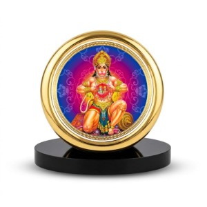 Car Desk/Table Top Lord Hanuman Metal Golden Photo Stand 2x2 Inches, Compact & Stylish Spiritual Display for Car, Home & Office (Pack of 1) (F18446) Car Desk/Table Top Lord Hanuman Metal Golden Photo Stand 2x2 Inches, Compact & Stylish Spiritual Display for Car, Home & Office (Pack of 1) (F18446)