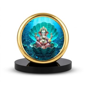 Car Desk/Table Top Lord Ganesha Metal Golden Photo Stand 2x2 Inches, Compact & Stylish Spiritual Display for Car, Home & Office (Pack of 1) (F18862) Car Desk/Table Top Lord Ganesha Metal Golden Photo Stand 2x2 Inches, Compact & Stylish Spiritual Display for Car, Home & Office (Pack of 1) (F18862)