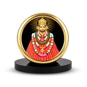 Car Desk/Table Top Lord Khatu Shyam Ji Metal Golden Photo Stand 2x2 Inches, Compact & Stylish Spiritual Display for Car, Home & Office (Pack of 1) (F18730) Car Desk/Table Top Lord Khatu Shyam Ji Metal Golden Photo Stand 2x2 Inches, Compact & Stylish Spiritual Display for Car, Home & Office (Pack of 1) (F18730)