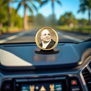 Car Desk/Table Top Swami Sivananda Metal Golden Photo Stand 2x2 Inches, Compact & Stylish Spiritual Display for Car, Home & Office (Pack of 1) (F18551) Car Desk/Table Top Swami Sivananda Metal Golden Photo Stand 2x2 Inches, Compact & Stylish Spiritual Display for Car, Home & Office (Pack of 1) (F18551)