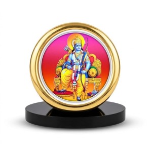Car Desk/Table Top Lord Rama Metal Golden Photo Stand 2x2 Inches, Compact & Stylish Spiritual Display for Car, Home & Office (Pack of 1) (F18439) Car Desk/Table Top Lord Rama Metal Golden Photo Stand 2x2 Inches, Compact & Stylish Spiritual Display for Car, Home & Office (Pack of 1) (F18439)