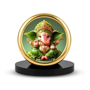 Car Desk/Table Top Lord Ganesha Metal Golden Photo Stand 2x2 Inches, Compact & Stylish Spiritual Display for Car, Home & Office (Pack of 1) (F18616) Car Desk/Table Top Lord Ganesha Metal Golden Photo Stand 2x2 Inches, Compact & Stylish Spiritual Display for Car, Home & Office (Pack of 1) (F18616)