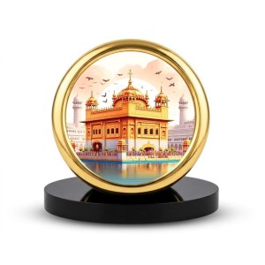 Car Desk/Table Top Golden Temple Metal Golden Photo Stand 2x2 Inches, Compact & Stylish Spiritual Display for Car, Home & Office (Pack of 1) (F18602) Car Desk/Table Top Golden Temple Metal Golden Photo Stand 2x2 Inches, Compact & Stylish Spiritual Display for Car, Home & Office (Pack of 1) (F18602)