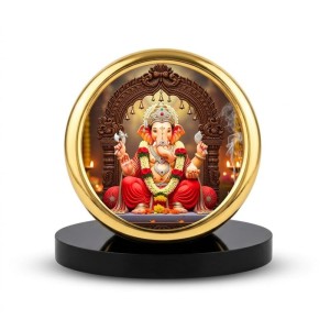 Car Desk/Table Top Lord Ganesha Metal Golden Photo Stand 2x2 Inches, Compact & Stylish Spiritual Display for Car, Home & Office (Pack of 1) (F18604) Car Desk/Table Top Lord Ganesha Metal Golden Photo Stand 2x2 Inches, Compact & Stylish Spiritual Display for Car, Home & Office (Pack of 1) (F18604)
