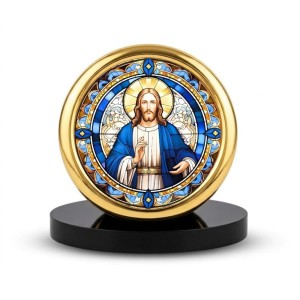Car Desk/Table Top Lord Jesus Metal Golden Photo Stand 2x2 Inches, Compact & Stylish Spiritual Display for Car, Home & Office (Pack of 1) (F18561) Car Desk/Table Top Lord Jesus Metal Golden Photo Stand 2x2 Inches, Compact & Stylish Spiritual Display for Car, Home & Office (Pack of 1) (F18561)