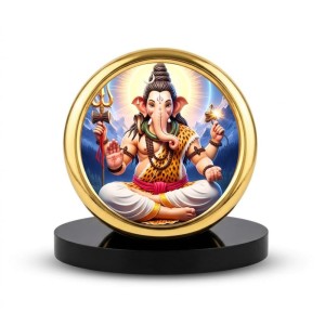 Car Desk/Table Top Lord Ganesha Metal Golden Photo Stand 2x2 Inches, Compact & Stylish Spiritual Display for Car, Home & Office (Pack of 1) (F18828) Car Desk/Table Top Lord Ganesha Metal Golden Photo Stand 2x2 Inches, Compact & Stylish Spiritual Display for Car, Home & Office (Pack of 1) (F18828)