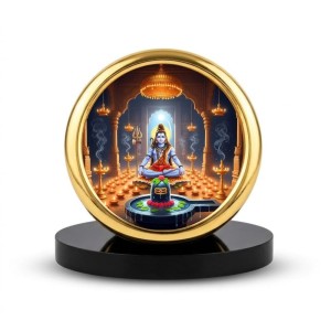 Car Desk/Table Top Lord Shiva Metal Golden Photo Stand 2x2 Inches, Compact & Stylish Spiritual Display for Car, Home & Office (Pack of 1) (F18657) Car Desk/Table Top Lord Shiva Metal Golden Photo Stand 2x2 Inches, Compact & Stylish Spiritual Display for Car, Home & Office (Pack of 1) (F18657)