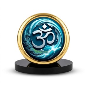 Car Desk/Table Top Om Symbol Metal Golden Photo Stand 2x2 Inches, Compact & Stylish Spiritual Display for Car, Home & Office (Pack of 1) (F18870) Car Desk/Table Top Om Symbol Metal Golden Photo Stand 2x2 Inches, Compact & Stylish Spiritual Display for Car, Home & Office (Pack of 1) (F18870)