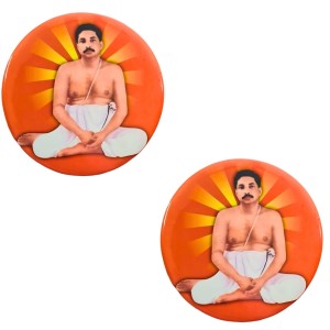 Devotional Saint Guru Round Fridge Magnet Set (2 Pieces) | Religious Refrigerator Magnets for Home, Office & Temple Decor Devotional Saint Guru Round Fridge Magnet Set (2 Pieces) | Religious Refrigerator Magnets for Home, Office & Temple Decor