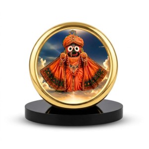 Car Desk/Table Top Lord Jagannath Metal Golden Photo Stand 2x2 Inches, Compact & Stylish Spiritual Display for Car, Home & Office (Pack of 1) (F18744) Car Desk/Table Top Lord Jagannath Metal Golden Photo Stand 2x2 Inches, Compact & Stylish Spiritual Display for Car, Home & Office (Pack of 1) (F18744)