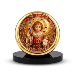 Car Desk/Table Top Lord Jesus Metal Golden Photo Stand 2x2 Inches, Compact & Stylish Spiritual Display for Car, Home & Office (Pack of 1) (F18518) Car Desk/Table Top Lord Jesus Metal Golden Photo Stand 2x2 Inches, Compact & Stylish Spiritual Display for Car, Home & Office (Pack of 1) (F18518)
