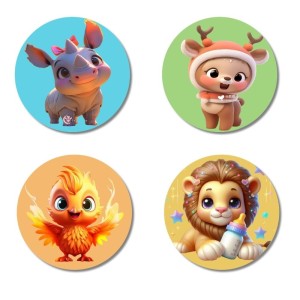 Rhino, Reindeer, Phoenix, and Lion Fridge Magnets 4 Piece Set | 3 Inch Round Wall Fridge Decor (F22916) Rhino, Reindeer, Phoenix, and Lion Fridge Magnets 4 Piece Set | 3 Inch Round Wall Fridge Decor (F22916)