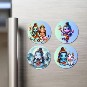 Shiva and Parvati. Fridge Magnets 4 Piece Set | 3 Inch Round Wall Fridge Decor (F22796) Shiva and Parvati. Fridge Magnets 4 Piece Set | 3 Inch Round Wall Fridge Decor (F22796)