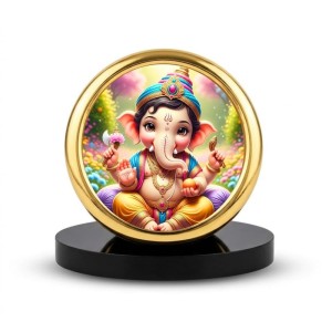 Car Desk/Table Top Lord Ganesha Metal Golden Photo Stand 2x2 Inches, Compact & Stylish Spiritual Display for Car, Home & Office (Pack of 1) (F18888) Car Desk/Table Top Lord Ganesha Metal Golden Photo Stand 2x2 Inches, Compact & Stylish Spiritual Display for Car, Home & Office (Pack of 1) (F18888)