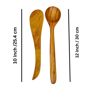 Wooden Kitchen Utensils Set of 3 – Teak Wood Spoon, Spatula & Masher | Non-Stick Safe Cooking Tools | Heat Resistant, Durable & Eco-Friendly Cooking Set for Home Kitchen Wooden Kitchen Utensils Set of 3 – Teak Wood Spoon, Spatula & Masher | Non-Stick Safe Cooking Tools | Heat Resistant, Durable & Eco-Friendly Cooking Set for Home Kitchen
