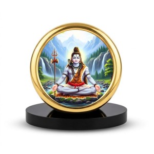 Car Desk/Table Top Lord Shiva Metal Golden Photo Stand 2x2 Inches, Compact & Stylish Spiritual Display for Car, Home & Office (Pack of 1) (F18758) Car Desk/Table Top Lord Shiva Metal Golden Photo Stand 2x2 Inches, Compact & Stylish Spiritual Display for Car, Home & Office (Pack of 1) (F18758)