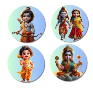 Rama, Shiva-Parvati, Krishna, Lakshmi Fridge Magnets 4 Piece Set | 3 Inch Round Wall Fridge Decor (F23180) Rama, Shiva-Parvati, Krishna, Lakshmi Fridge Magnets 4 Piece Set | 3 Inch Round Wall Fridge Decor (F23180)