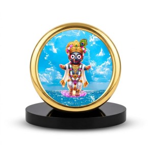 Car Desk/Table Top Lord Jagannath Metal Golden Photo Stand 2x2 Inches, Compact & Stylish Spiritual Display for Car, Home & Office (Pack of 1) (F18847) Car Desk/Table Top Lord Jagannath Metal Golden Photo Stand 2x2 Inches, Compact & Stylish Spiritual Display for Car, Home & Office (Pack of 1) (F18847)