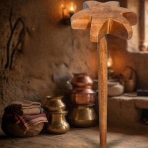 Wooden Dal Ghotni Traditional Hand Masher | Wooden Dal Mathani for Kitchen | Handmade Dal Whisker for Mixing Dal, Kadhi & Curry | Wooden Kitchen Tool (2) Wooden Dal Ghotni Traditional Hand Masher | Wooden Dal Mathani for Kitchen | Handmade Dal Whisker for Mixing Dal, Kadhi & Curry | Wooden Kitchen Tool (2)