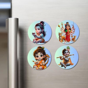 Shiva, Durga, Rama, and Krishna. Fridge Magnets 4 Piece Set | 3 Inch Round Wall Fridge Decor (F22800) Shiva, Durga, Rama, and Krishna. Fridge Magnets 4 Piece Set | 3 Inch Round Wall Fridge Decor (F22800)