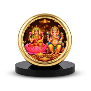 Car Desk/Table Top Lord Ganesha and Lakshmi Metal Golden Photo Stand 2x2 Inches, Compact & Stylish Spiritual Display for Car, Home & Office (Pack of 1) (F18488) Car Desk/Table Top Lord Ganesha and Lakshmi Metal Golden Photo Stand 2x2 Inches, Compact & Stylish Spiritual Display for Car, Home & Office (Pack of 1) (F18488)