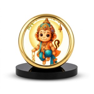 Car Desk/Table Top Lord Little Hanuman Metal Golden Photo Stand 2x2 Inches, Compact & Stylish Spiritual Display for Car, Home & Office (Pack of 1) (F18877) Car Desk/Table Top Lord Little Hanuman Metal Golden Photo Stand 2x2 Inches, Compact & Stylish Spiritual Display for Car, Home & Office (Pack of 1) (F18877)