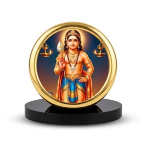 Car Desk/Table Top Lord Karthikeya Metal Golden Photo Stand 2x2 Inches, Compact & Stylish Spiritual Display for Car, Home & Office (Pack of 1) (F18793) Car Desk/Table Top Lord Karthikeya Metal Golden Photo Stand 2x2 Inches, Compact & Stylish Spiritual Display for Car, Home & Office (Pack of 1) (F18793)