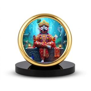 Car Desk/Table Top Lord Jagannath Metal Golden Photo Stand 2x2 Inches, Compact & Stylish Spiritual Display for Car, Home & Office (Pack of 1) (F18751) Car Desk/Table Top Lord Jagannath Metal Golden Photo Stand 2x2 Inches, Compact & Stylish Spiritual Display for Car, Home & Office (Pack of 1) (F18751)