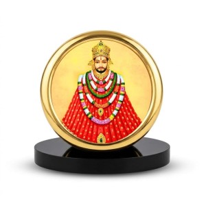 Car Desk/Table Top Lord Khatu Shyam Ji Metal Golden Photo Stand 2x2 Inches, Compact & Stylish Spiritual Display for Car, Home & Office (Pack of 1) (F18728) Car Desk/Table Top Lord Khatu Shyam Ji Metal Golden Photo Stand 2x2 Inches, Compact & Stylish Spiritual Display for Car, Home & Office (Pack of 1) (F18728)