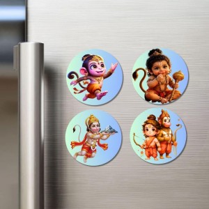Hanuman and Rama. Fridge Magnets 4 Piece Set | 3 Inch Round Wall Fridge Decor (F23208) Hanuman and Rama. Fridge Magnets 4 Piece Set | 3 Inch Round Wall Fridge Decor (F23208)