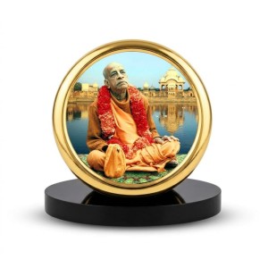 Car Desk/Table Top Bhaktivedanta Swami Prabhupada Metal Golden Photo Stand 2x2 Inches, Compact & Stylish Spiritual Display for Car, Home & Office (Pack of 1) (F20710) Car Desk/Table Top Bhaktivedanta Swami Prabhupada Metal Golden Photo Stand 2x2 Inches, Compact & Stylish Spiritual Display for Car, Home & Office (Pack of 1) (F20710)