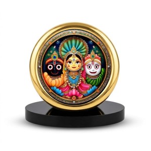 Car Desk/Table Top Lord Jagannath Metal Golden Photo Stand 2x2 Inches, Compact & Stylish Spiritual Display for Car, Home & Office (Pack of 1) (F18853) Car Desk/Table Top Lord Jagannath Metal Golden Photo Stand 2x2 Inches, Compact & Stylish Spiritual Display for Car, Home & Office (Pack of 1) (F18853)
