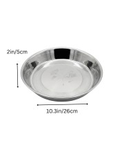 Stainless Steel Rice Plate/Dinner Plate for Kitchen & Dining | Round Deep Thali Plate with Floral Design | Rust Resistant Food Grade Steel Serving Plate for Home, Hotel & Restaurant Use Stainless Steel Rice Plate/Dinner Plate for Kitchen & Dining | Round Deep Thali Plate with Floral Design | Rust Resistant Food Grade Steel Serving Plate for Home, Hotel & Restaurant Use