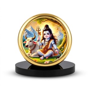 Car Desk/Table Top Lord Shiva Metal Golden Photo Stand 2x2 Inches, Compact & Stylish Spiritual Display for Car, Home & Office (Pack of 1) (F18880) Car Desk/Table Top Lord Shiva Metal Golden Photo Stand 2x2 Inches, Compact & Stylish Spiritual Display for Car, Home & Office (Pack of 1) (F18880)