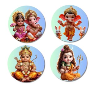 Lakshmi, Ganesha, Rama, and Shiva. Fridge Magnets 4 Piece Set | 3 Inch Round Wall Fridge Decor (F23196) Lakshmi, Ganesha, Rama, and Shiva. Fridge Magnets 4 Piece Set | 3 Inch Round Wall Fridge Decor (F23196)