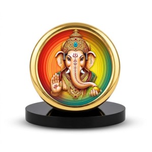 Car Desk/Table Top Lord Ganesha Metal Golden Photo Stand 2x2 Inches, Compact & Stylish Spiritual Display for Car, Home & Office (Pack of 1) (F18639) Car Desk/Table Top Lord Ganesha Metal Golden Photo Stand 2x2 Inches, Compact & Stylish Spiritual Display for Car, Home & Office (Pack of 1) (F18639)