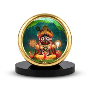 Car Desk/Table Top Lord Jagannath Metal Golden Photo Stand 2x2 Inches, Compact & Stylish Spiritual Display for Car, Home & Office (Pack of 1) (F18753) Car Desk/Table Top Lord Jagannath Metal Golden Photo Stand 2x2 Inches, Compact & Stylish Spiritual Display for Car, Home & Office (Pack of 1) (F18753)
