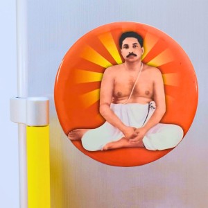 Devotional Saint Guru Round Fridge Magnet Set (2 Pieces) | Religious Refrigerator Magnets for Home, Office & Temple Decor Devotional Saint Guru Round Fridge Magnet Set (2 Pieces) | Religious Refrigerator Magnets for Home, Office & Temple Decor