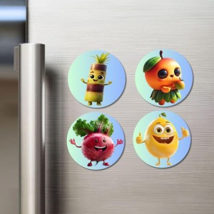 Pineapple, Orange, Beetroot, Lemon Fridge Magnets 4 Piece Set | 3 Inch Round Wall Fridge Decor (F23278) Pineapple, Orange, Beetroot, Lemon Fridge Magnets 4 Piece Set | 3 Inch Round Wall Fridge Decor (F23278)
